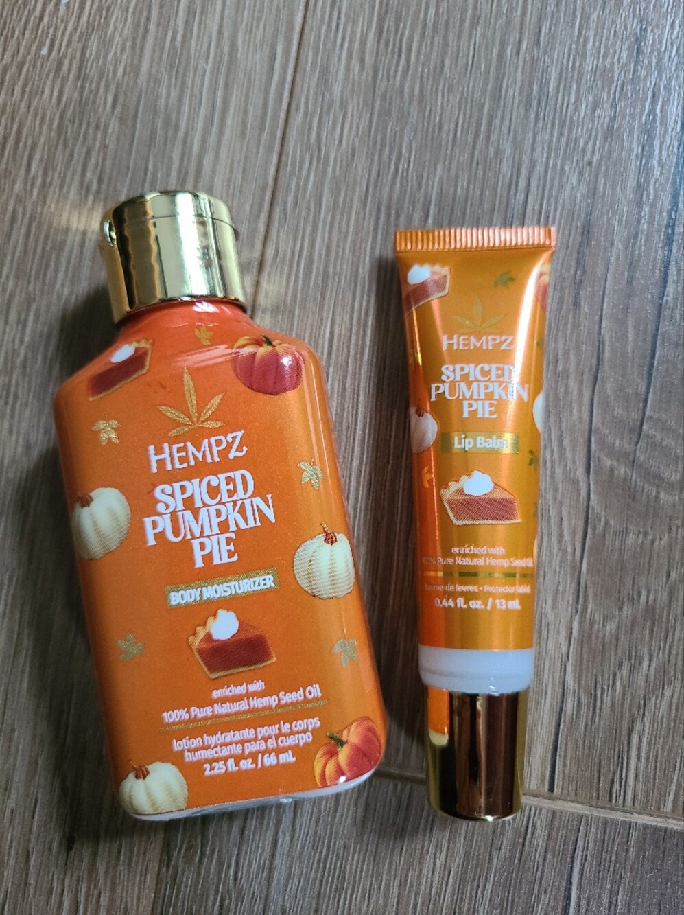 New HEMPZ Spiced Pumpkin 🎃 Pie BODY MOISTURIZER & LIP BALM